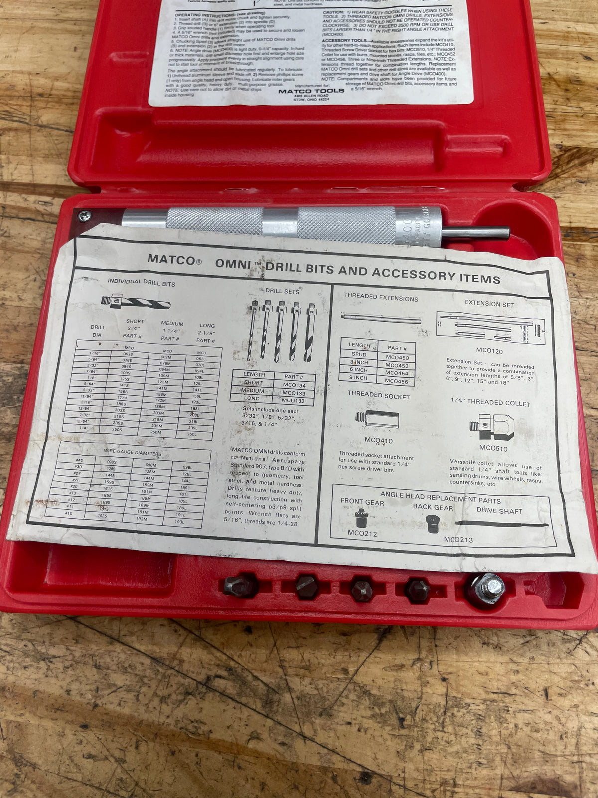 Matco Tight Fit Angle Drill Kit MCO101