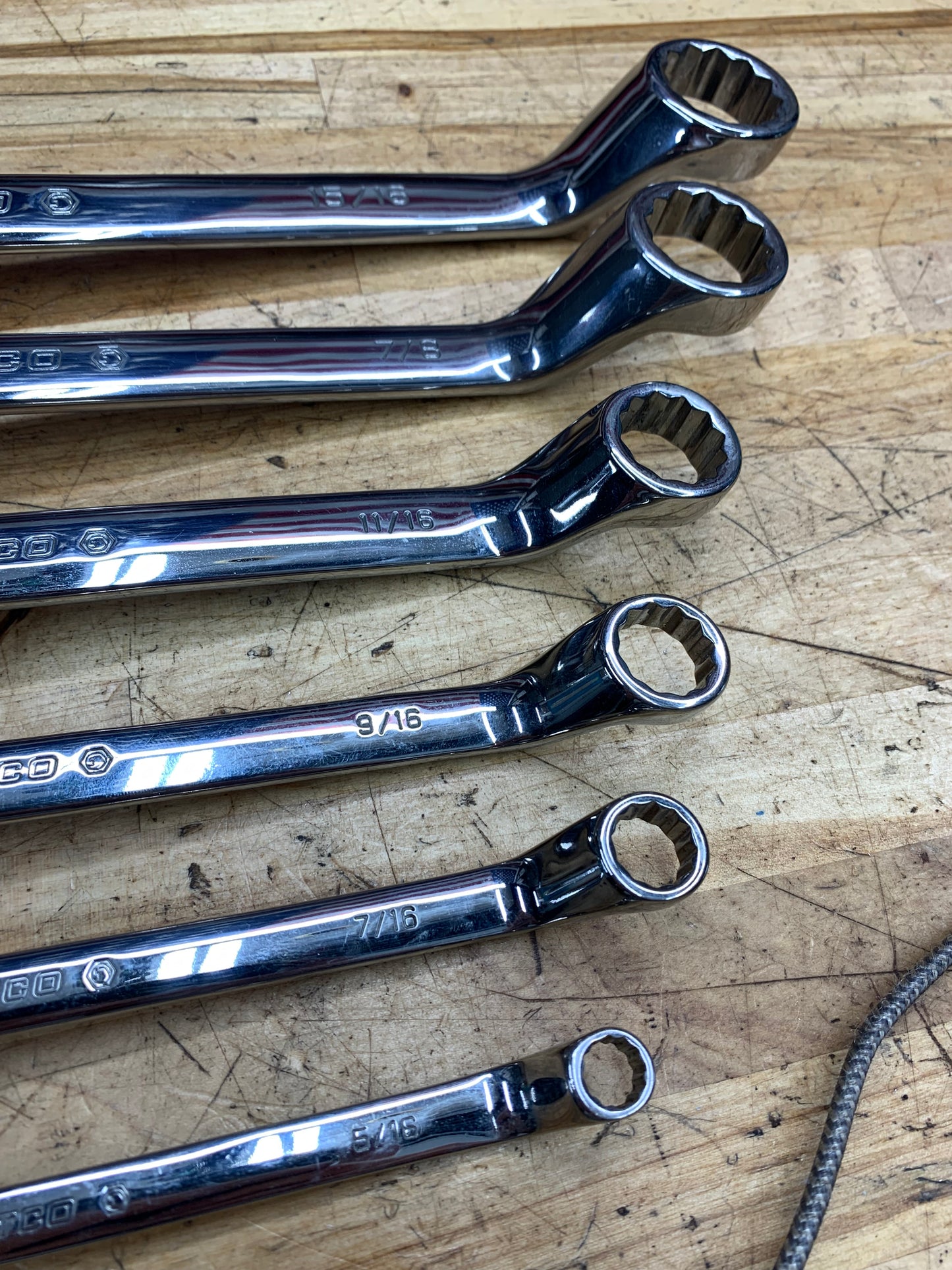 Matco SAE Offset Box Wrench Set 6pc USA