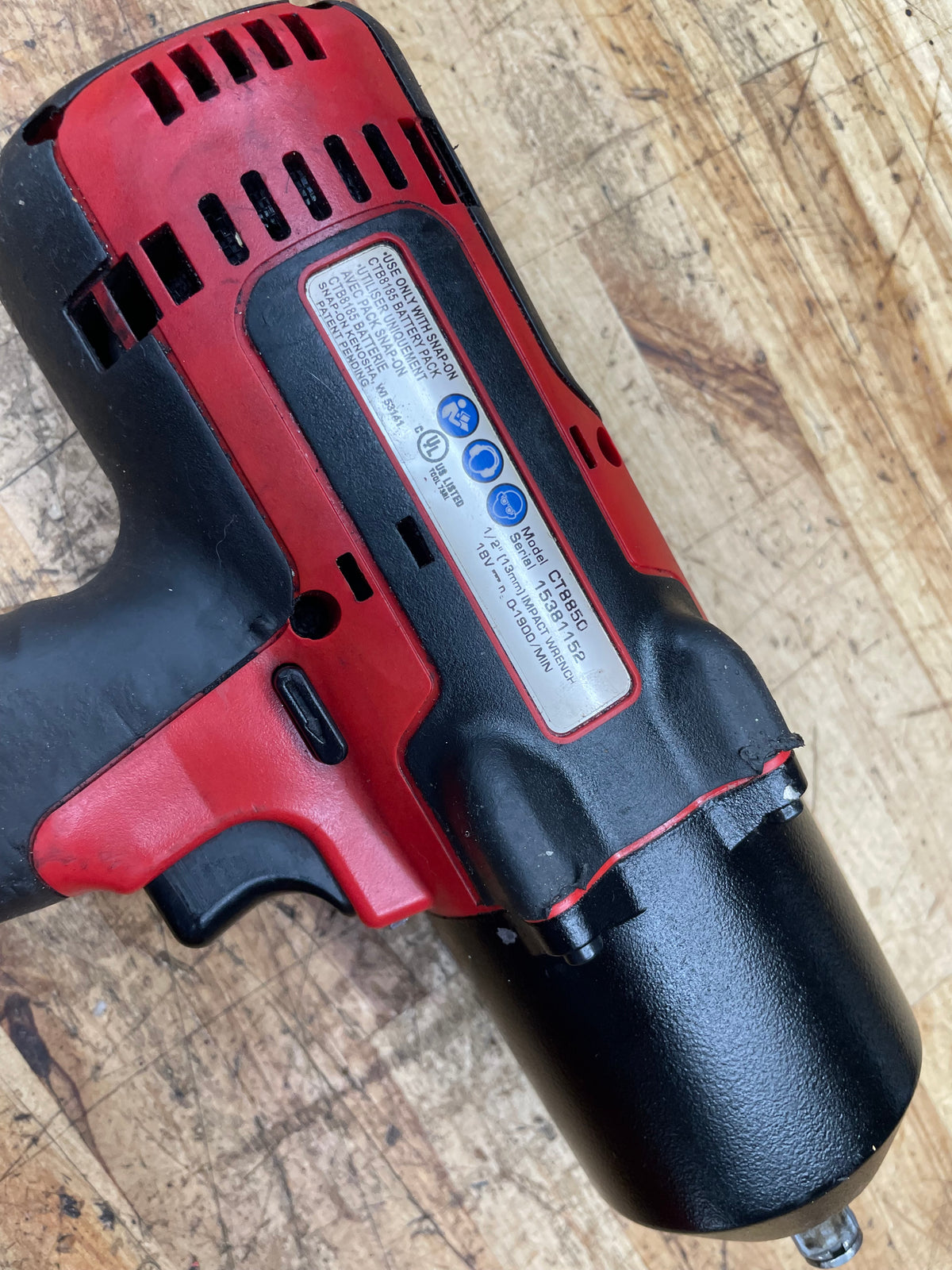 Snap On 1/2" Impact 18V CT8850