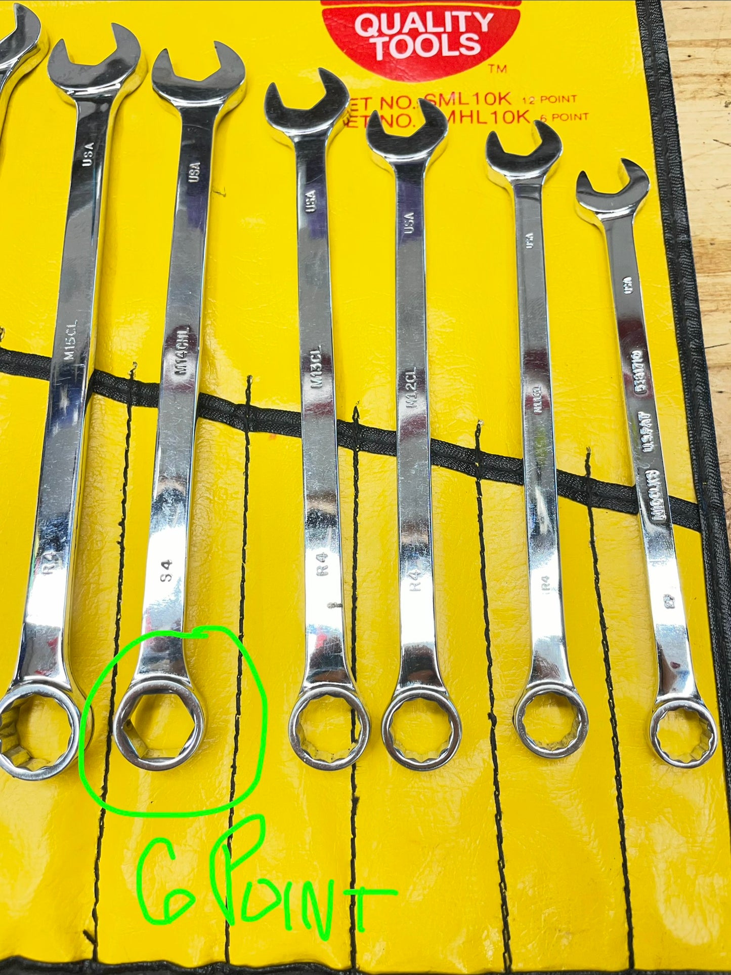 Mac Tools Metric Combo Wrench Set 10pc 10-19mm USA SML10K