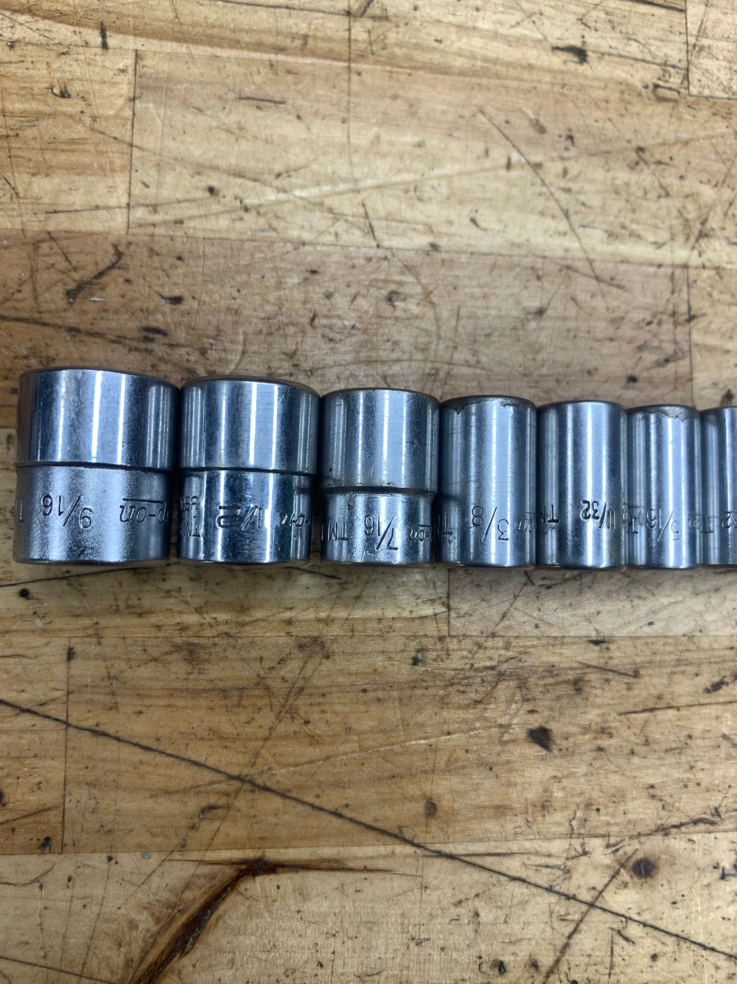 Snap On 1/4” SAE Shallow Socket Set 10pc USA 110TMDY