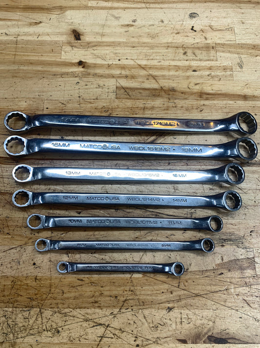 Matco Metric Offset Box Wrench Set 7pc. USA