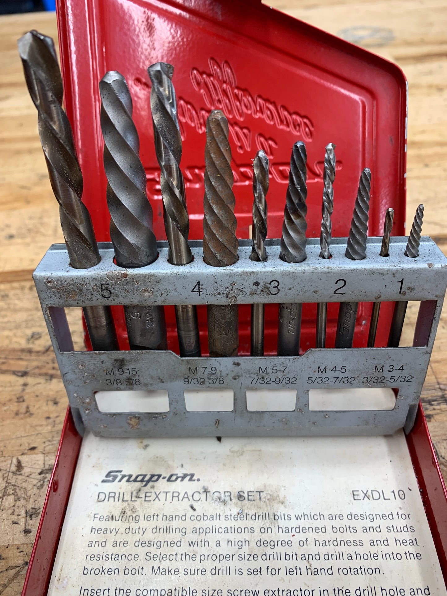 Snap On Broken Bolt Extractor Set EXDL10