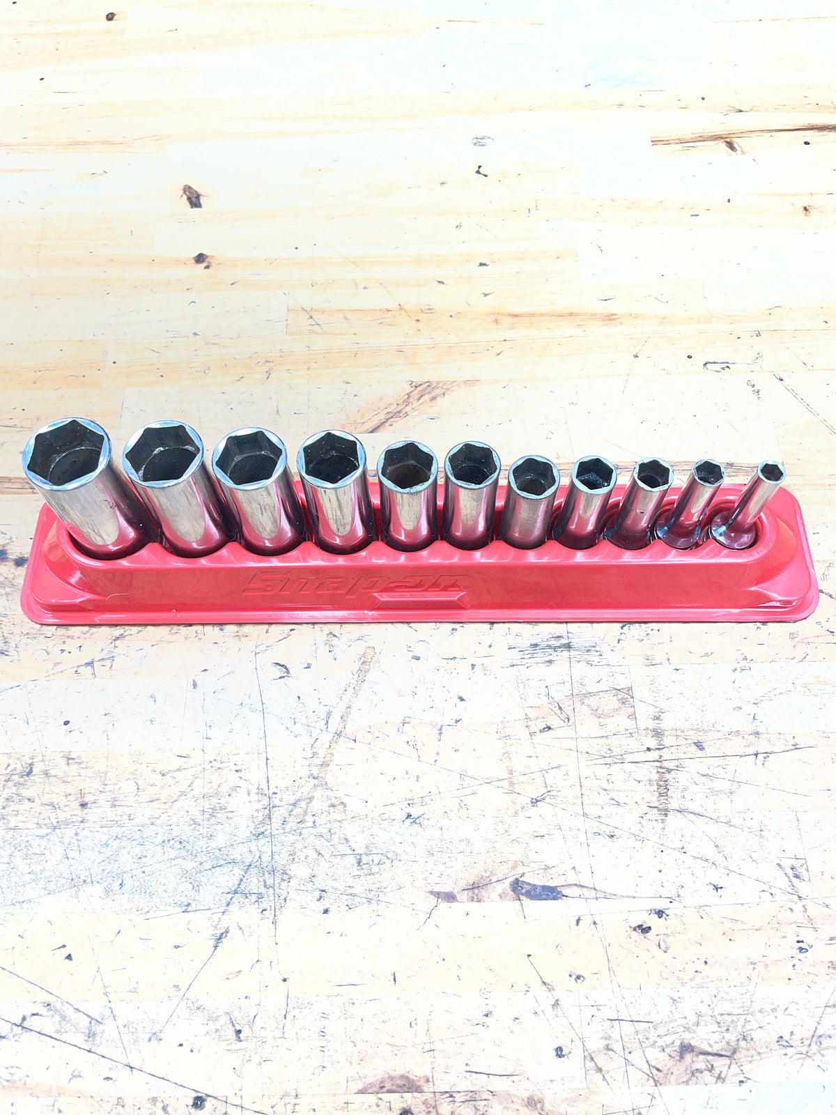 Snap On 3/8” SAE Deep Socket Set 11pc 1/4"-7/8" USA 211SFSY