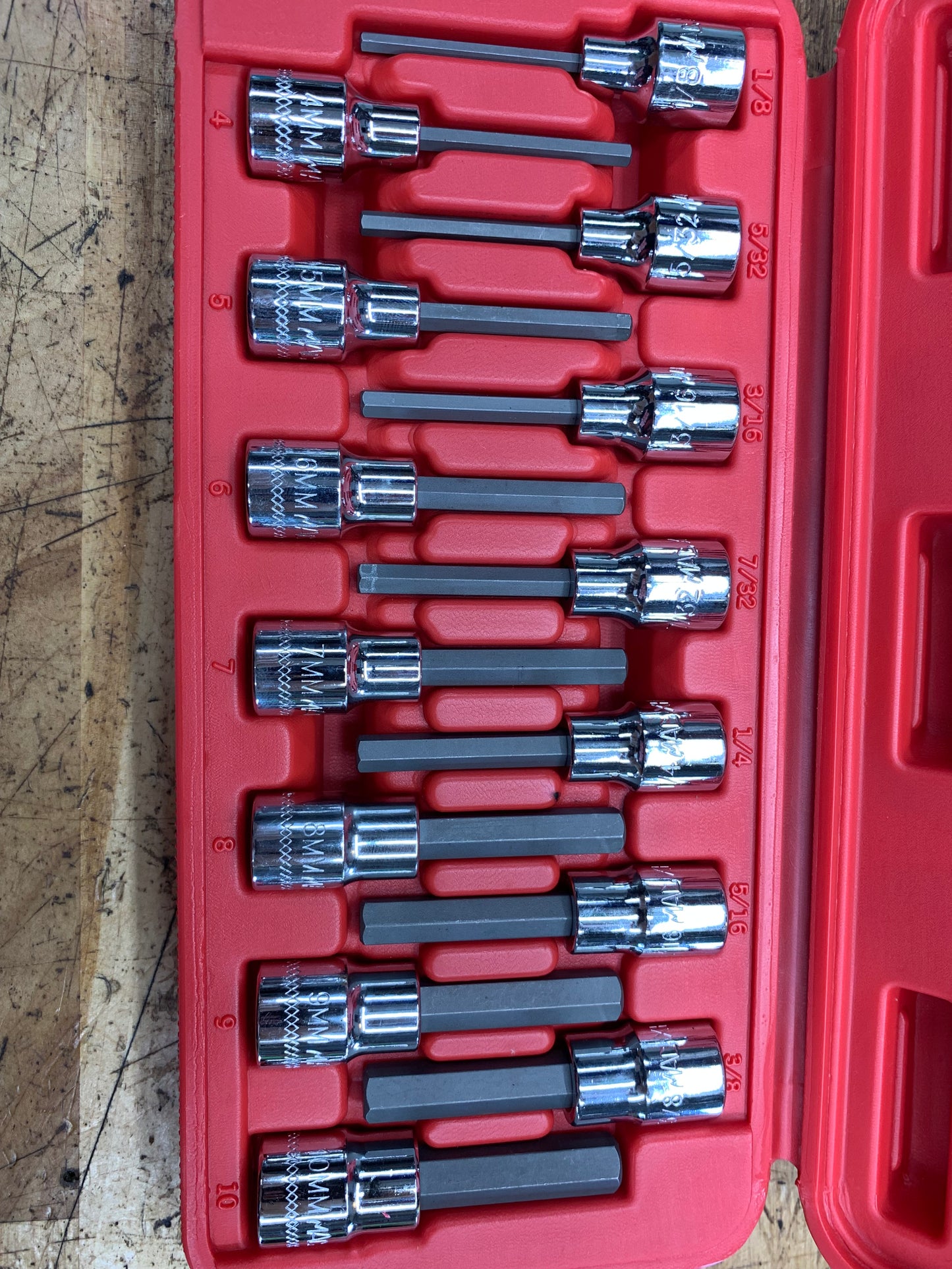 Mac Tools SAE & Metric Hex Bit Socket Sets 3/8" SXA14B