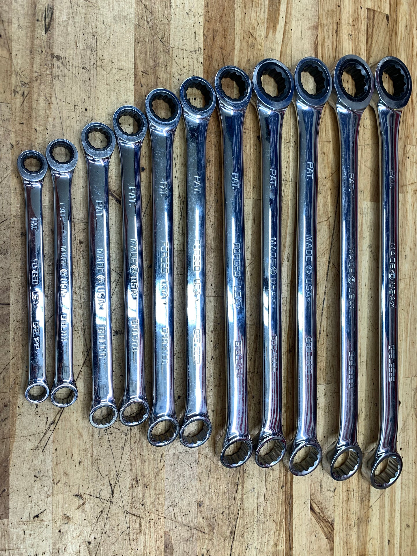 Matco SAE Ratcheting XL Box Wrench Set 11pc USA
