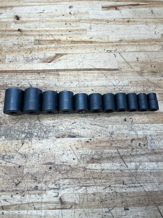 CAT by Snap On 1/2” SAE Impact Shallow Socket Set 11pc USA 1/2” to 1-1/8”