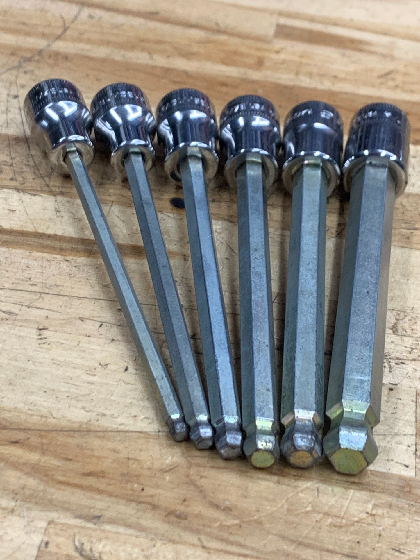 Snap On Metric Long Hex Ball End 3/8” Socket Set 6pc. USA