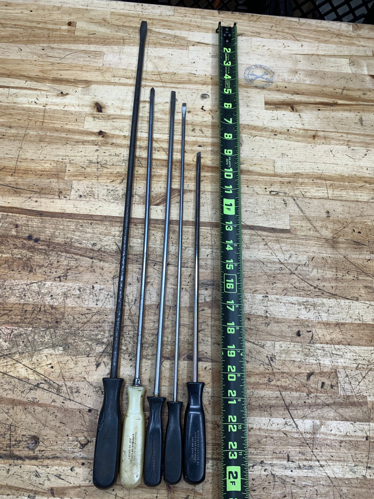 Snap On Long Screwdriver Set 5pc Vintage Hard Handle USA