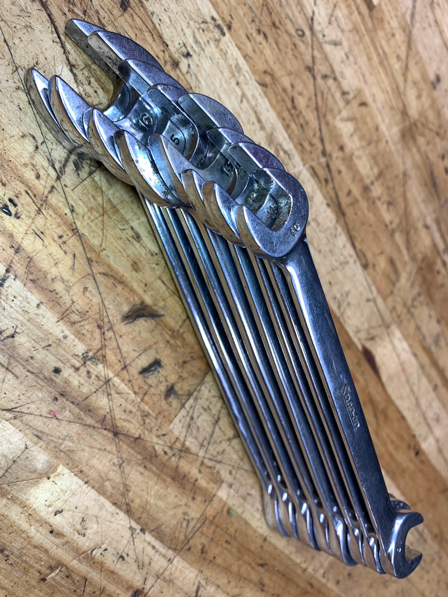 Snap On Metric Four Way Angle Open Wrench Set 8pc USA 10-17mm