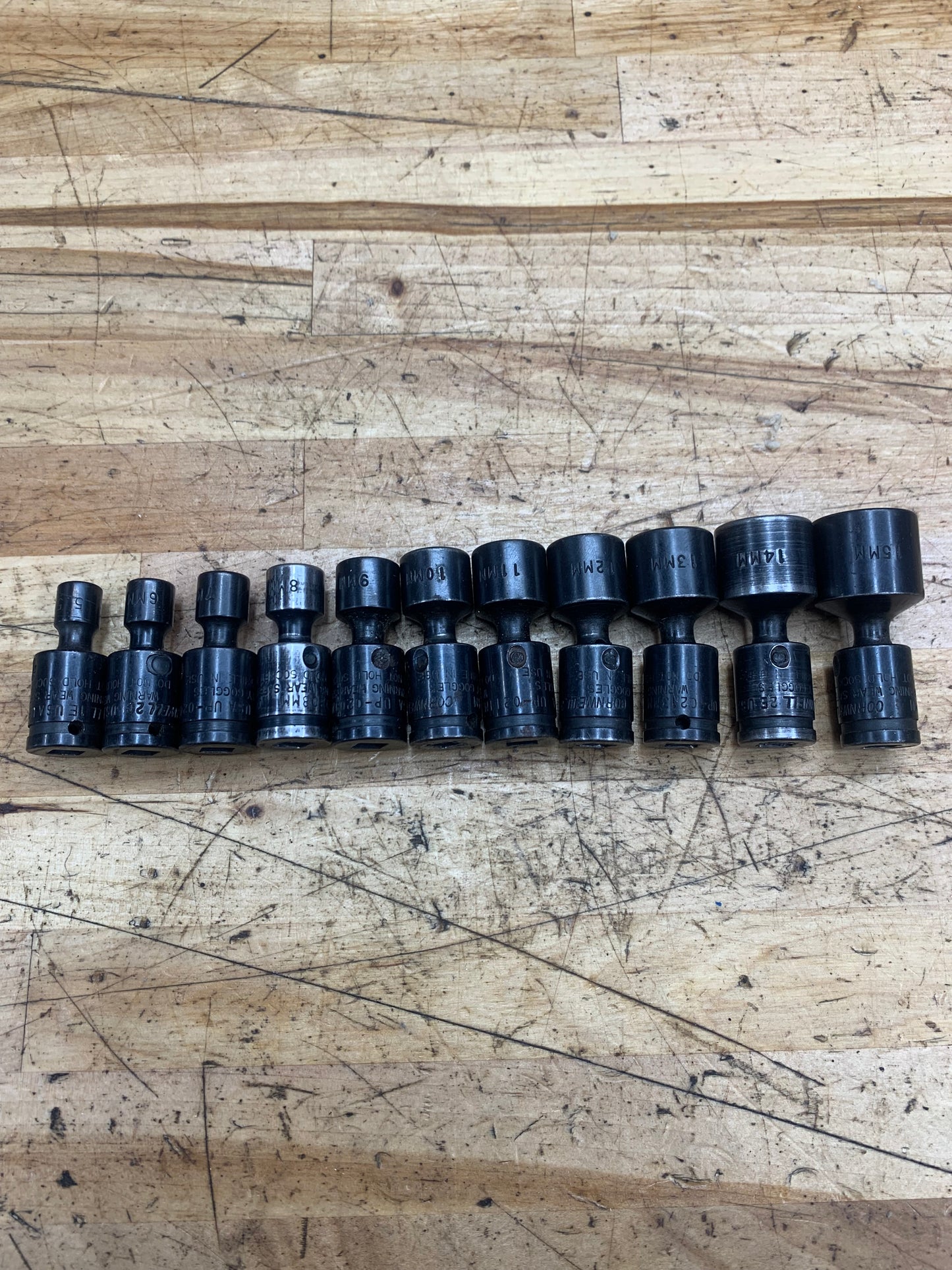 Cornwell 1/4” Metric Impact Swivel Socket Set 11pc USA