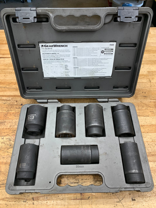 Gearwrench 7pc Axle Nut Set 41650