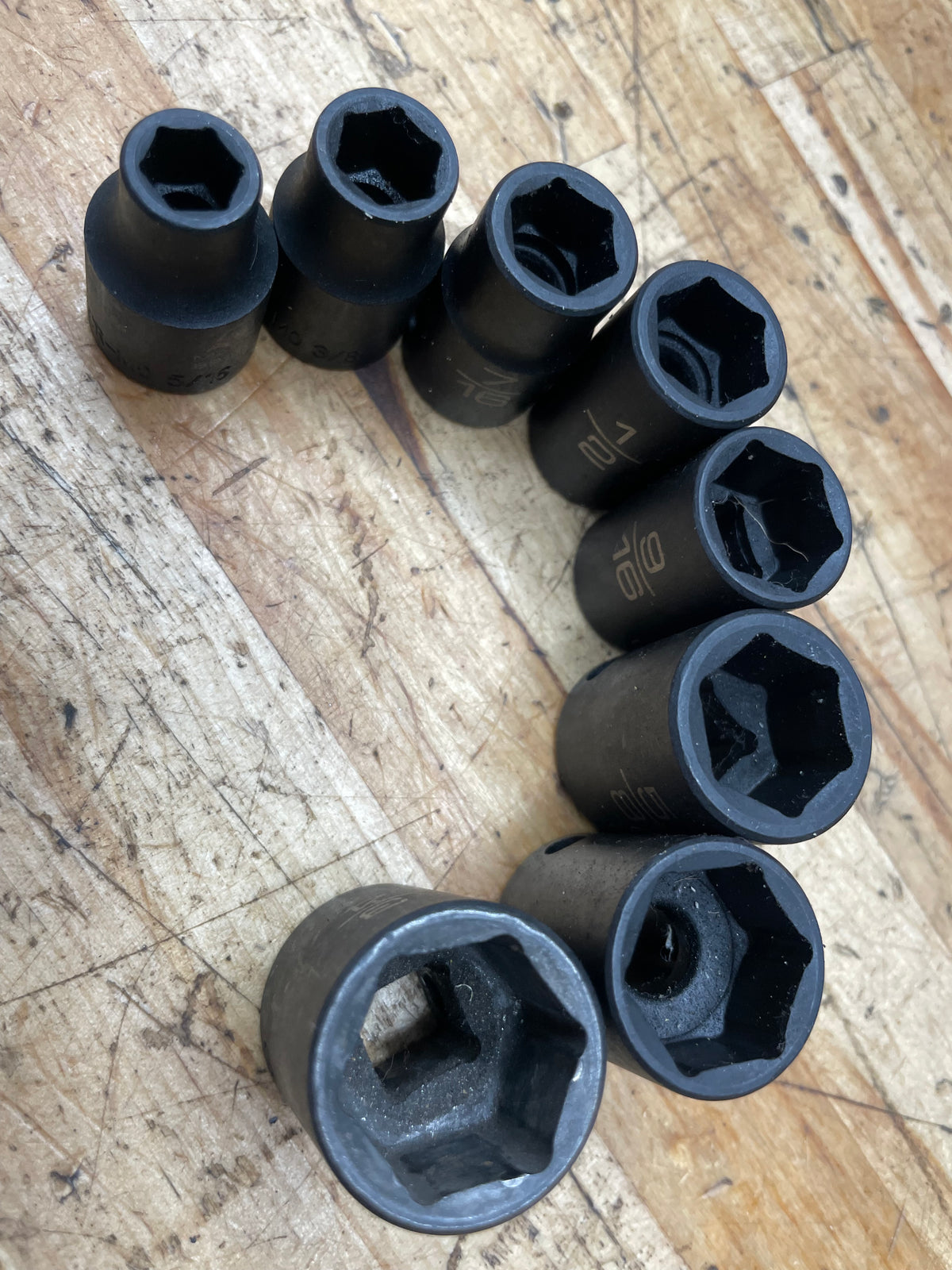 Matco 3/8” SAE Shallow Impact Socket Set 5/16”-3/4” 8pc.