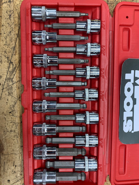 Mac Tools Ball End Hex Bit Socket Set SAE/Metric SXAB15B