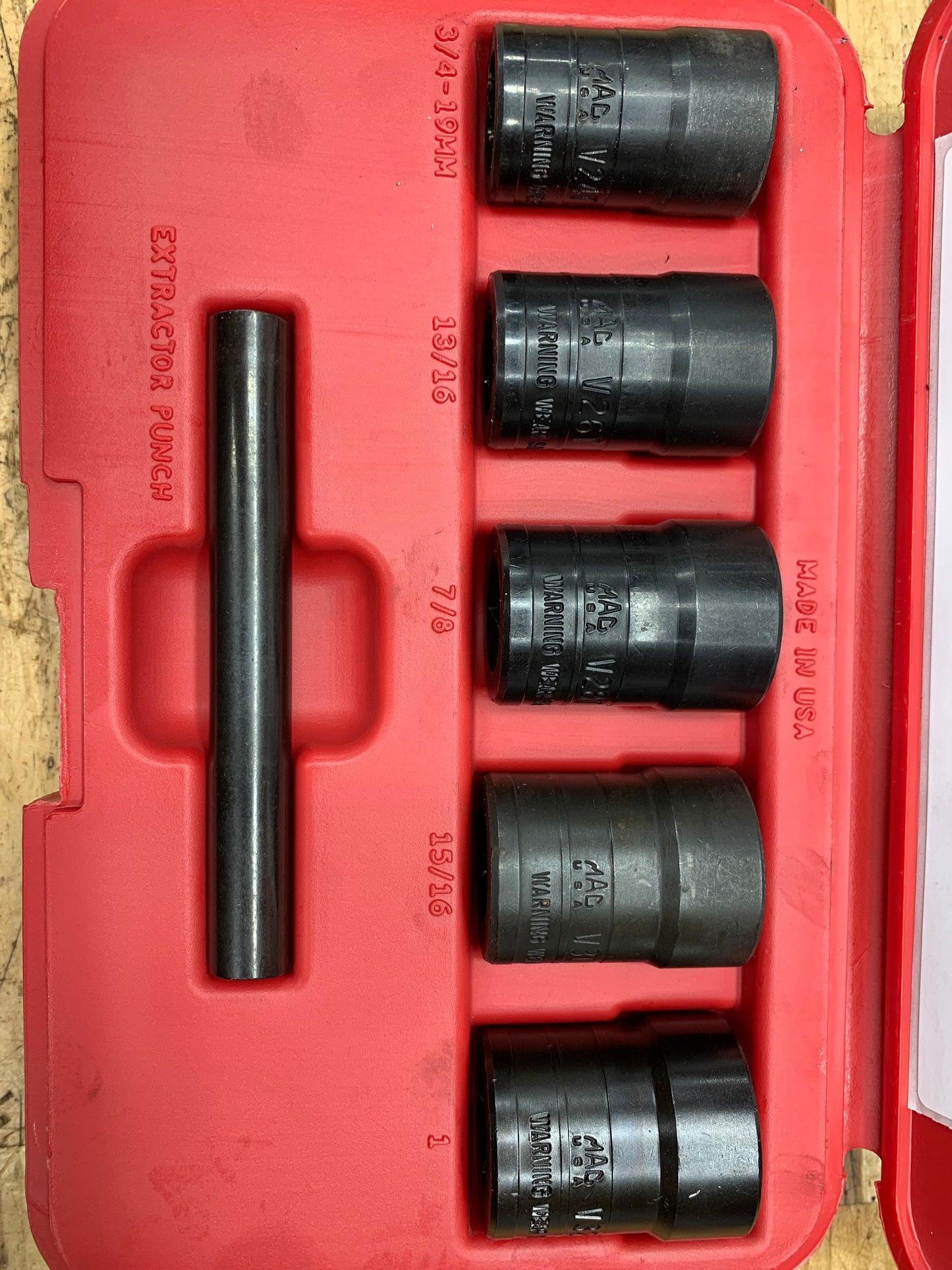 Mac Nut Extractor Twist Socket Set 5pc SVT5LR