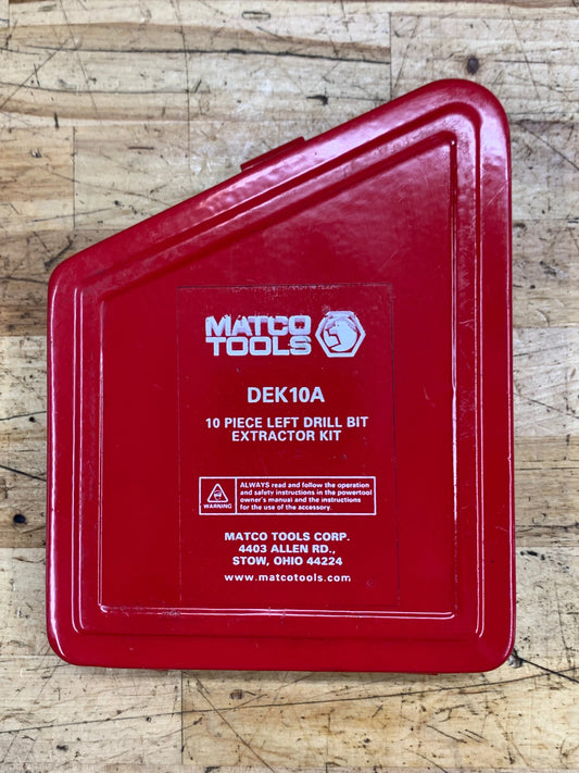 Matco Broken Bolt Extractor Set LIKE NEW DEK10A