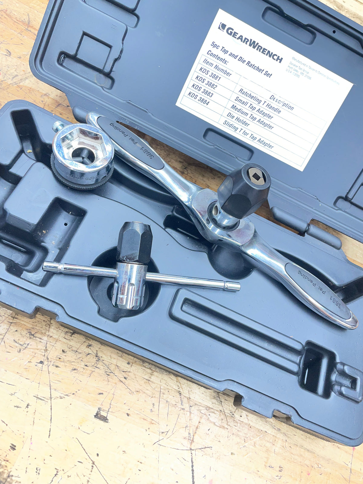 Gearwrench 5pc Tap/Die Wrench Set 3880
