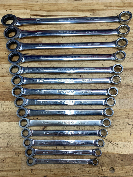 Matco Metric Ratcheting XL Box Wrench Set 14pc USA