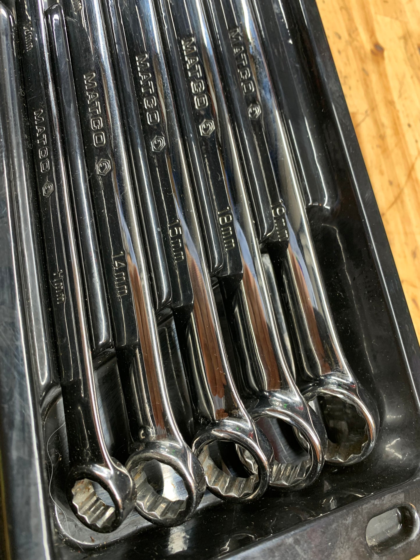 Matco Metric Offset Box Wrench Tray Set 5pc USA SRBLM5T