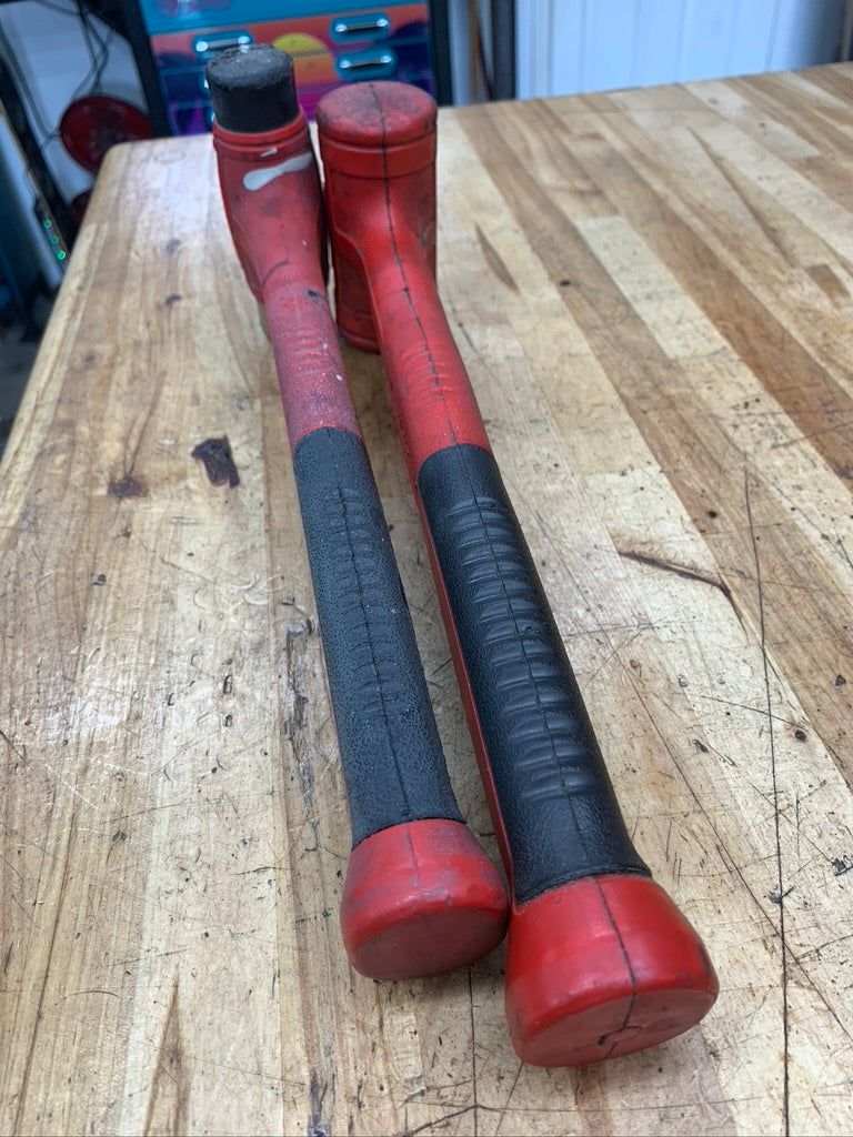 Snap On Plastic Tip Mallet and Deadblow Mallet Set 16oz/24oz