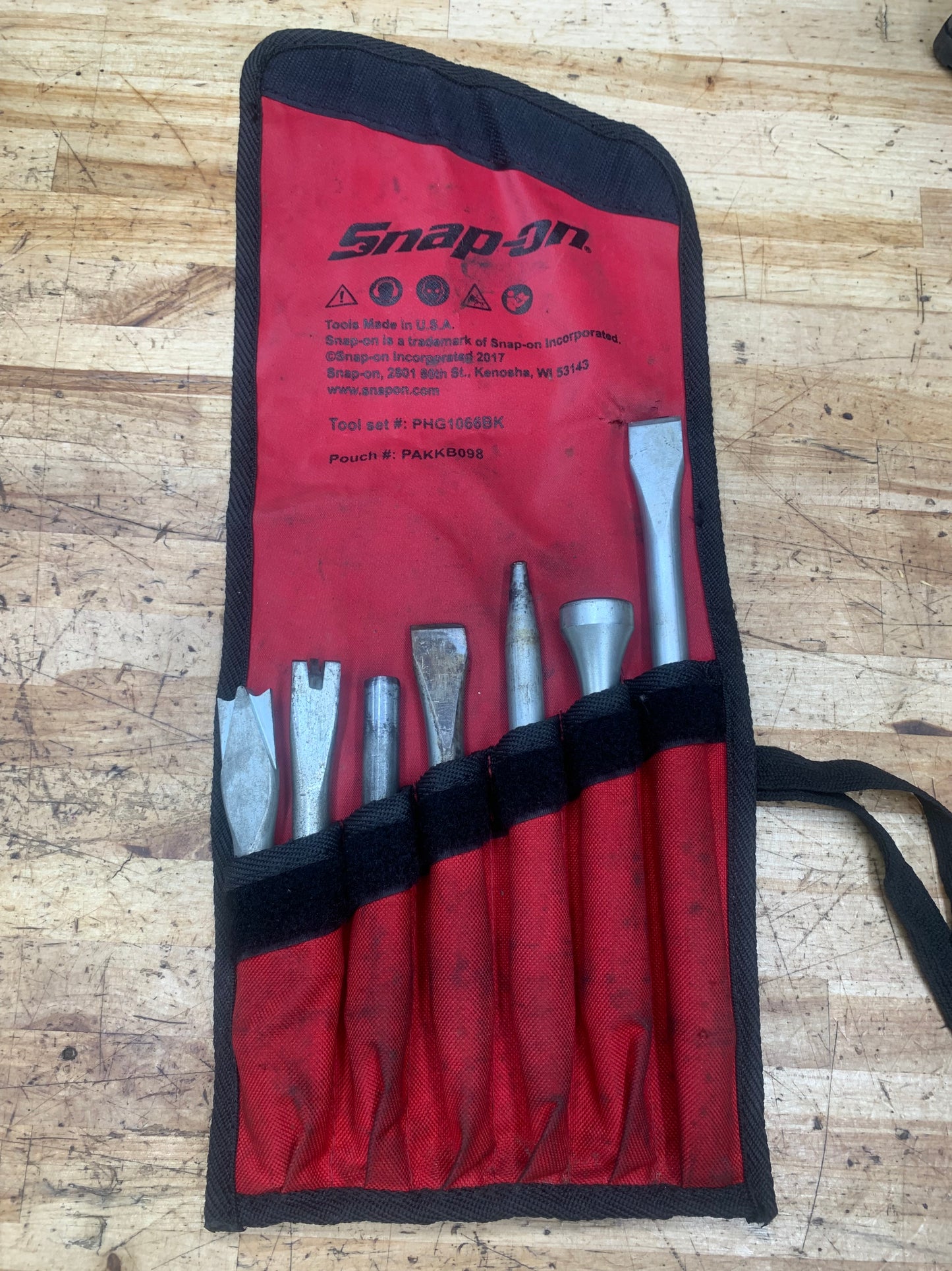 Snap On 6pc+1 Air Hammer Bit Set PHG1066BK