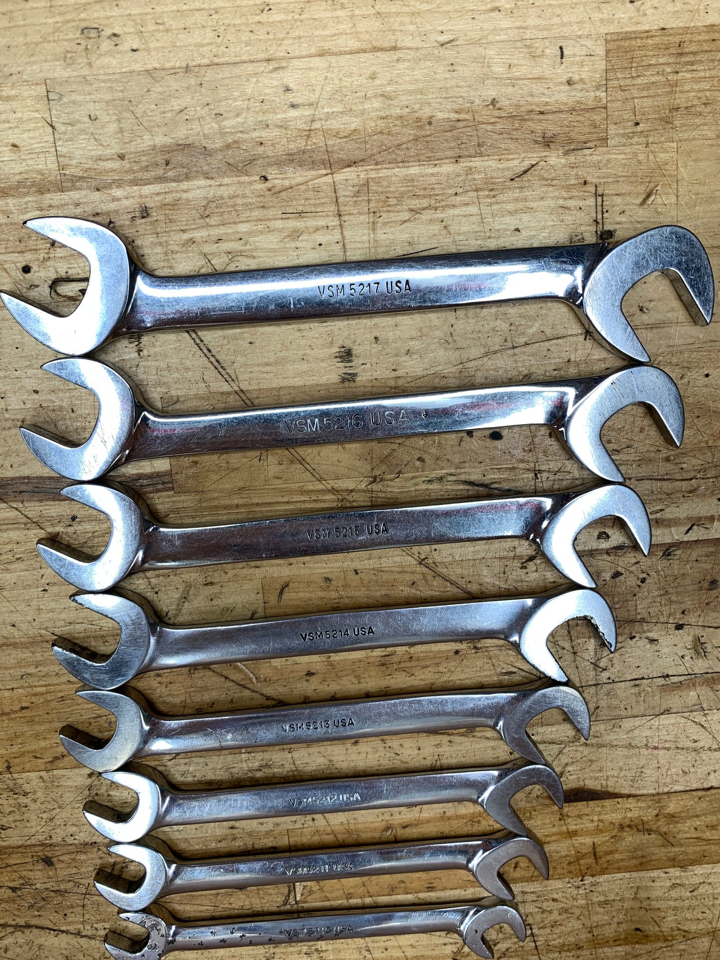 Snap On Metric Four Way Angle Open Wrench Set 8pc USA 10-17mm