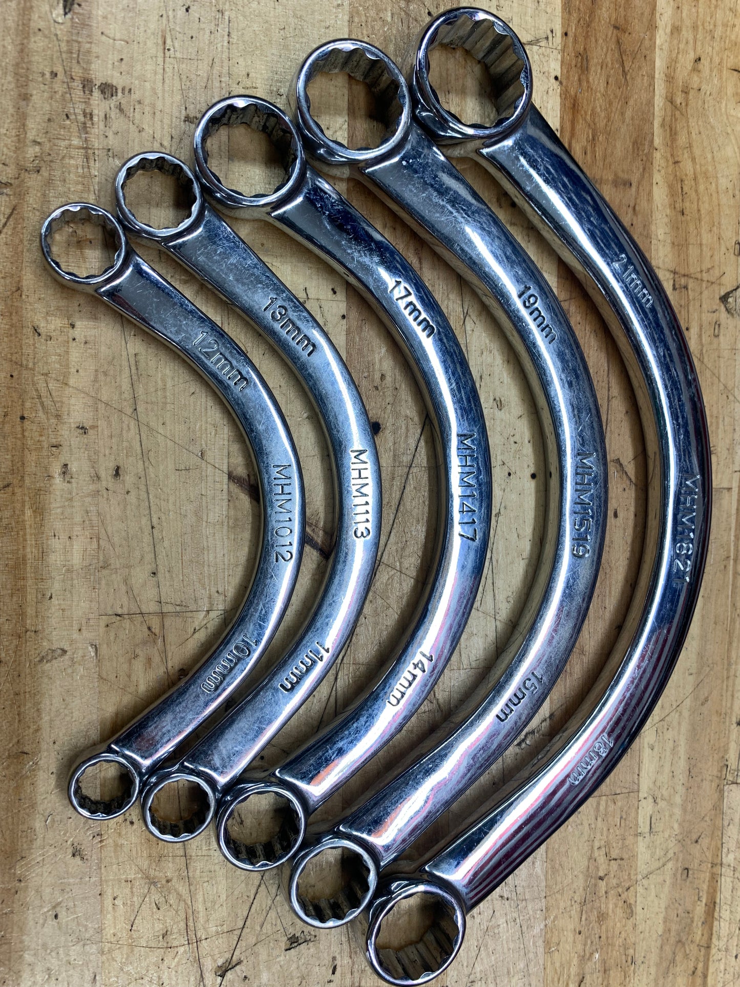 Matco SAE Half Moon Obstruction wrench set 5pc SMHM5T