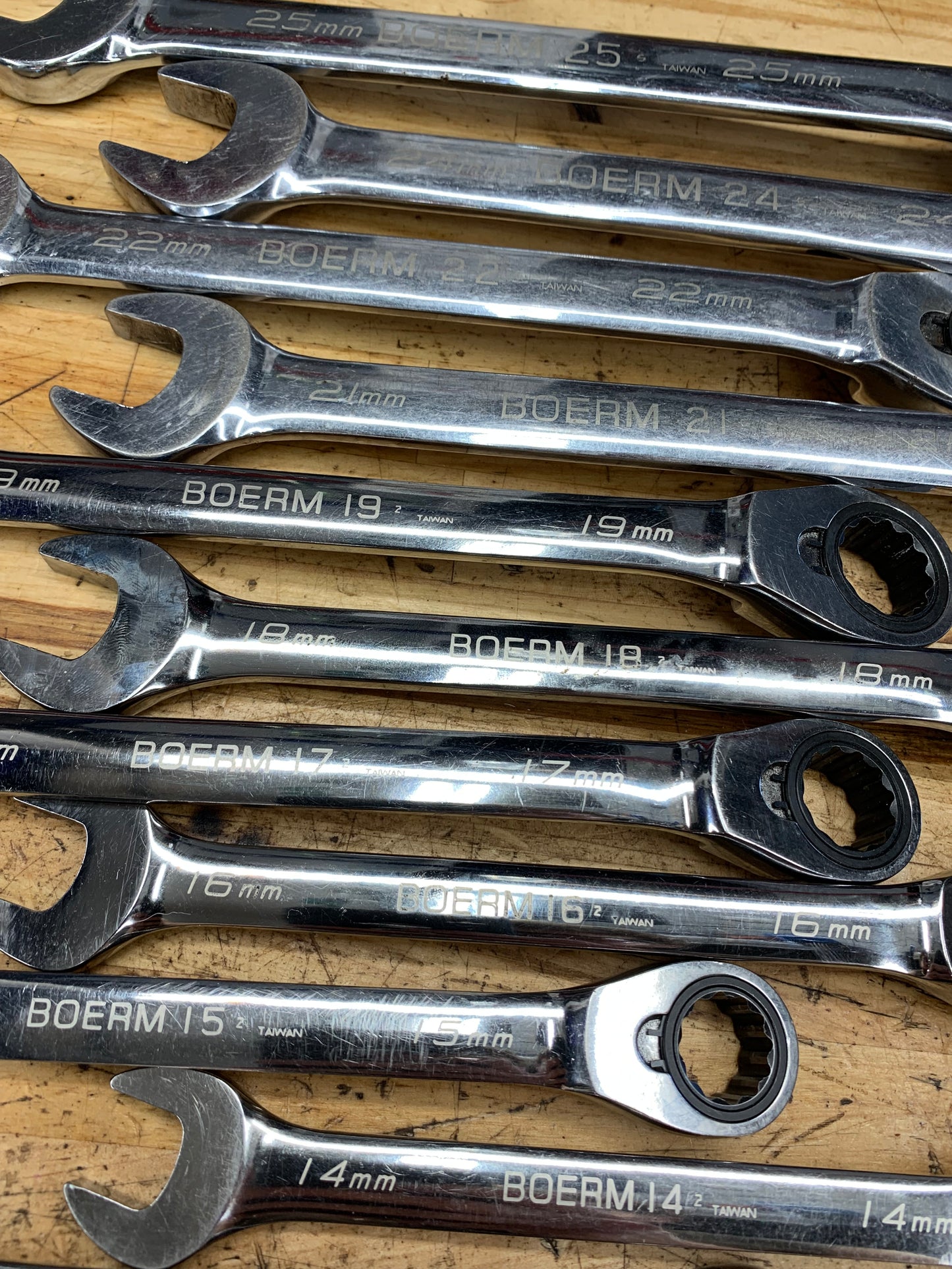 Blue Point Metric Ratcheting Wrench Set 8mm-25mm