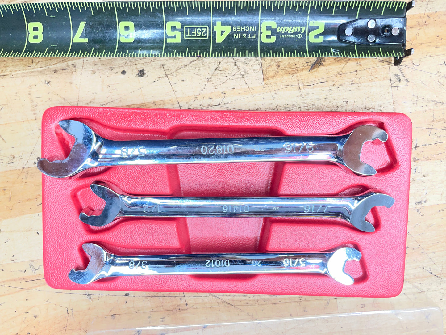 Mac SAE Speed Flare Wrench Set RARE 3pc 5/16”-5/8” LIKE NEW