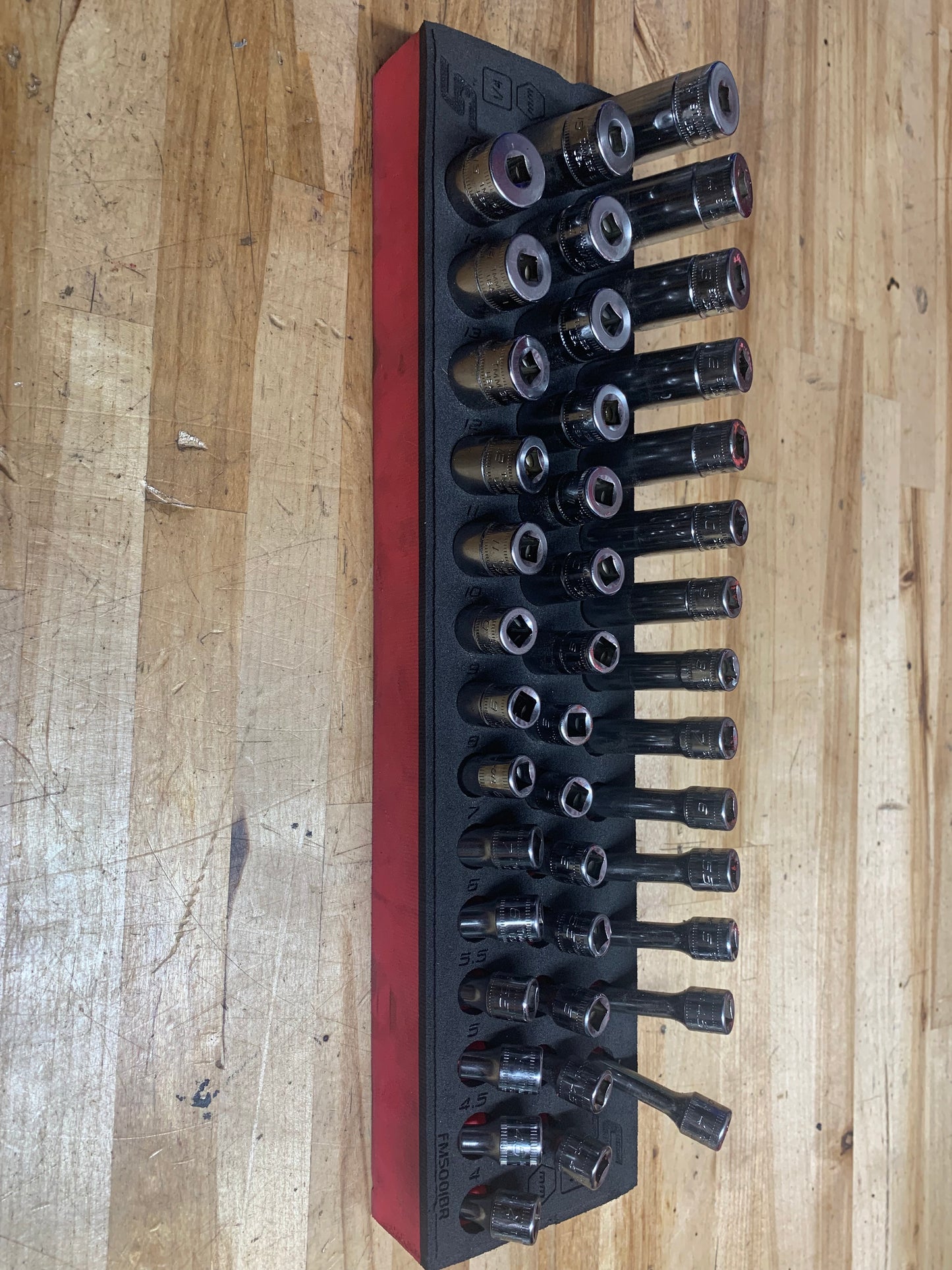 Snap On 1/4" Metric Master Socket Set in Foam. 142STMMSYFR1