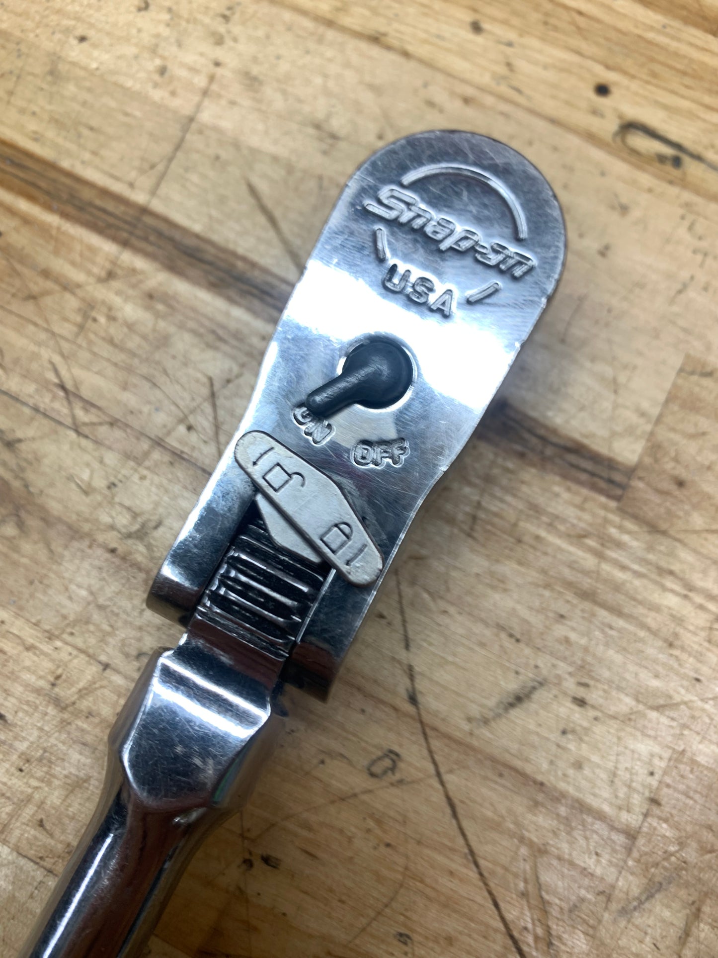 Snap On 3/8” Locking Flex Head Ratchet USA FHLX80B