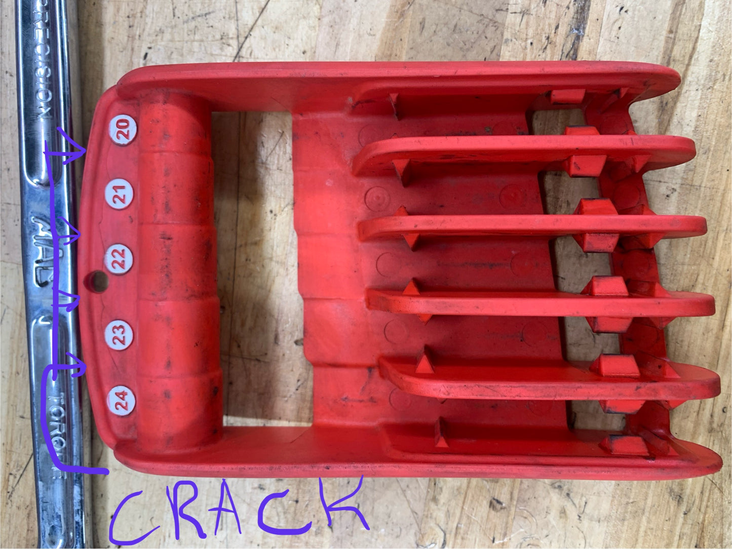 Mac Tools XL Metric Combo Wrench set 20-24mm 5pc SCLM5RBRT