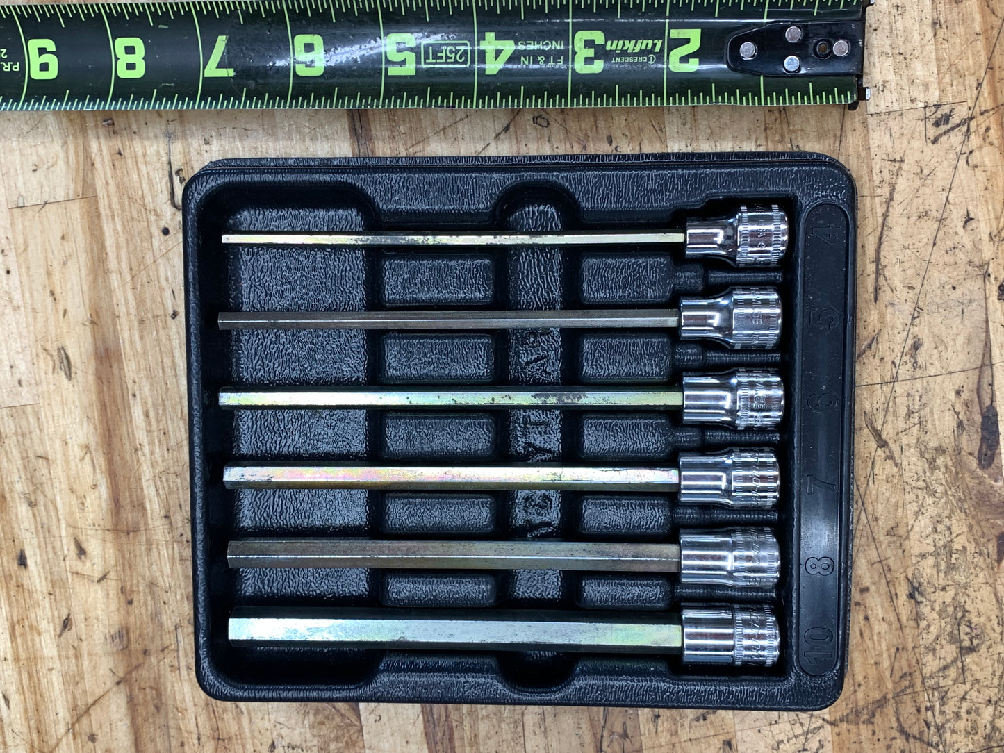 Snap On 3/8" Metric Long Hex Socket Set 6pc USA 206EFAML