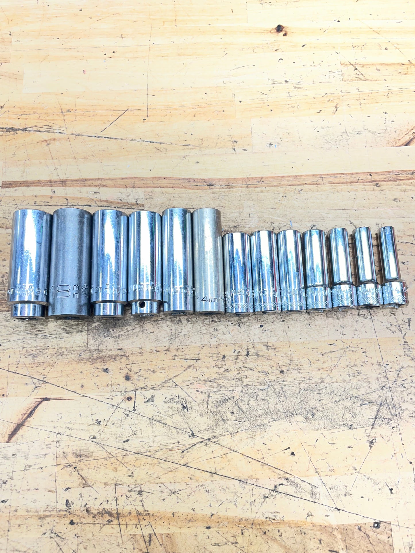 Mac* 3/8” Metric Deep Socket Set 13pc 7-19mm USA