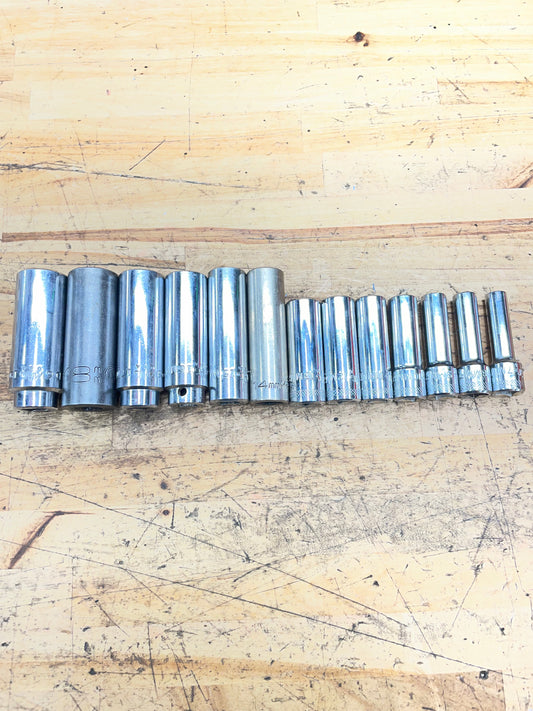 Mac* 3/8” Metric Deep Socket Set 13pc 7-19mm USA