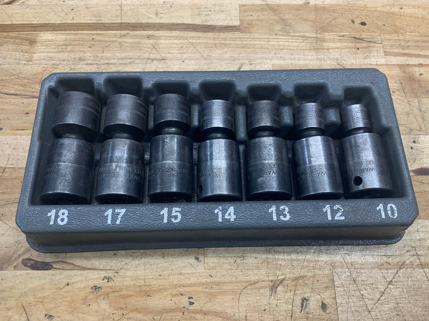 Snap On Metric 3/8” Impact Swivel Universal Socket Set 207IPFM