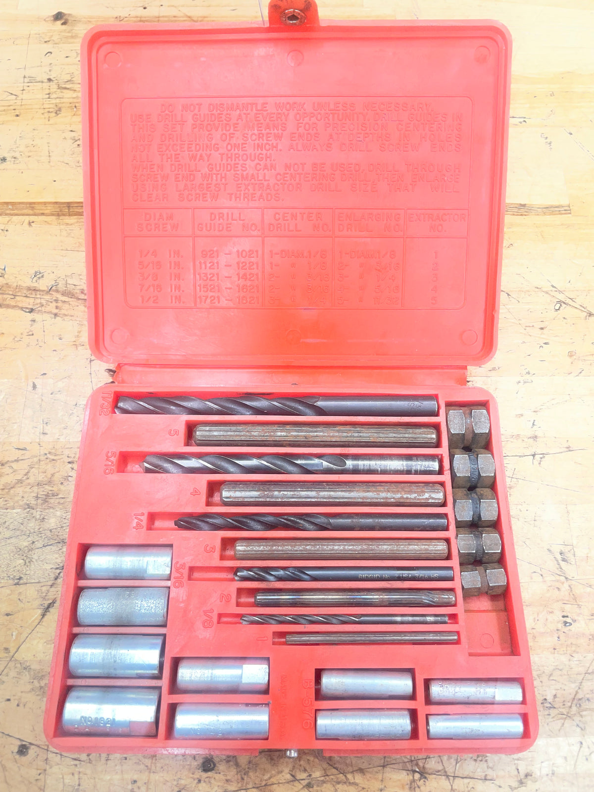 Blue Point Broken Bolt Extractor Set COMPLETE USA 1020