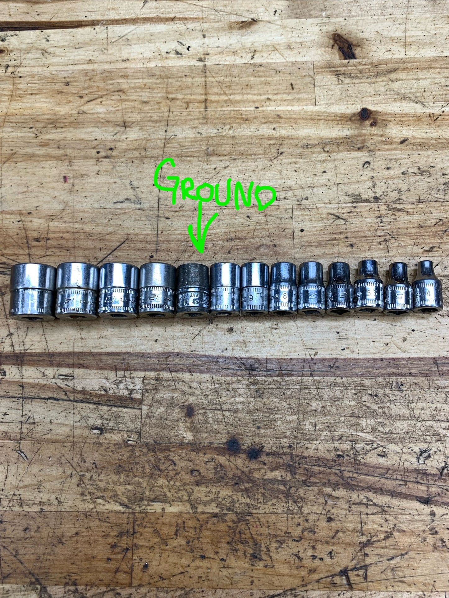 Snap On 1/4" Shallow Socket Set Metric 13pc USA 113TMMY