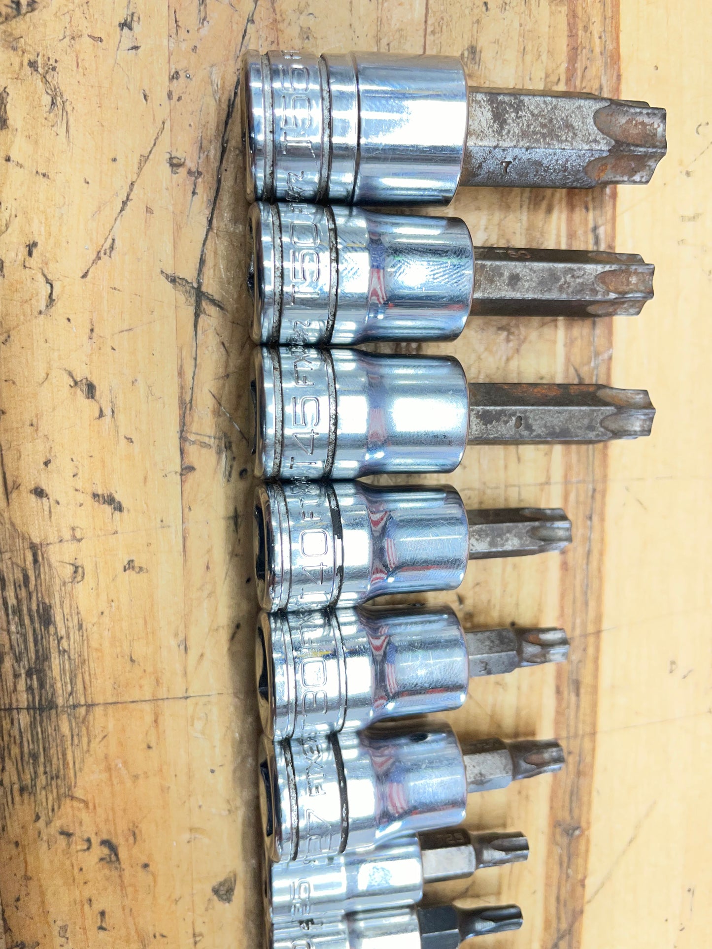 Snap On Torx Socket Set 11pc USA T8-T55