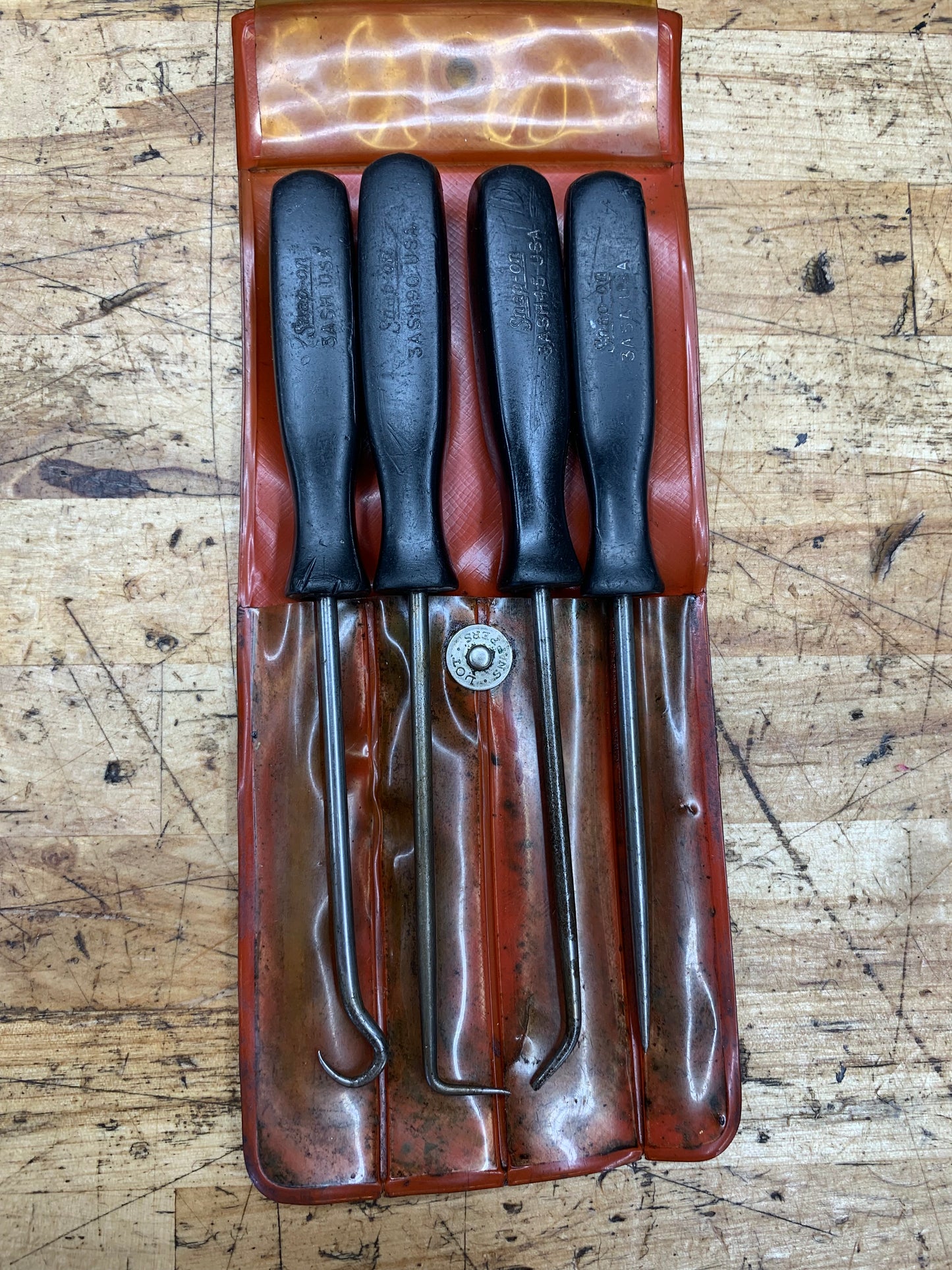 Snap On Vintage 4pc Pick Set Pouch USA ASA204