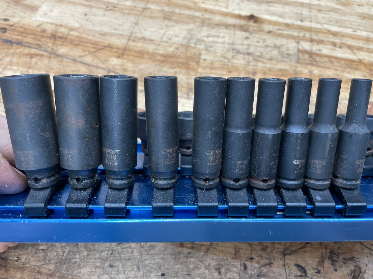 Expert 1/4” SAE & Metric, Deep & Shallow Impact Socket Set Tray E041642