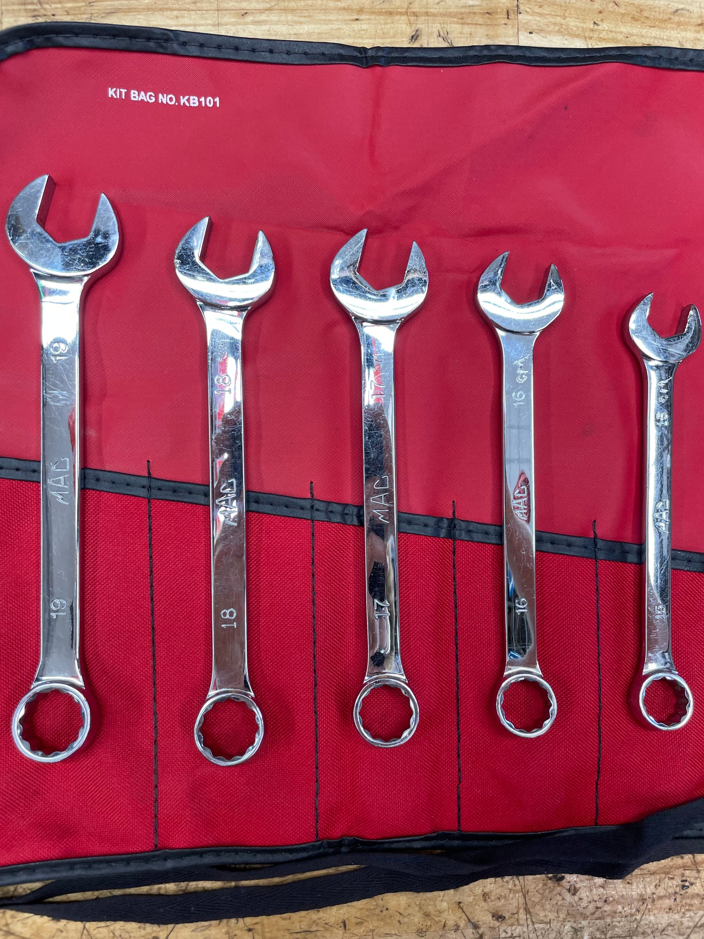 Mac Metric Short Pattern Combo Wrench Set 10pc 10-19mm USA
