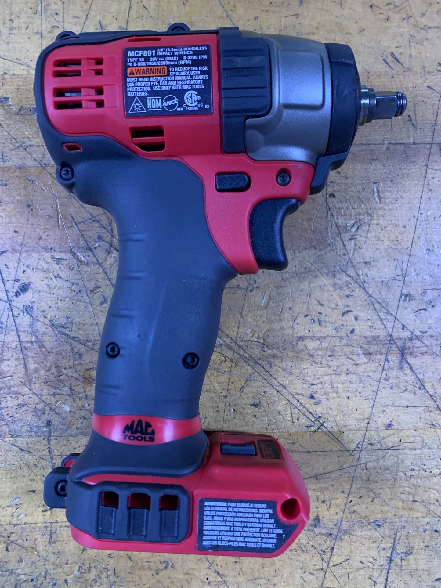 Mac Tools 3/8” Impact Wrench 20v MCF891