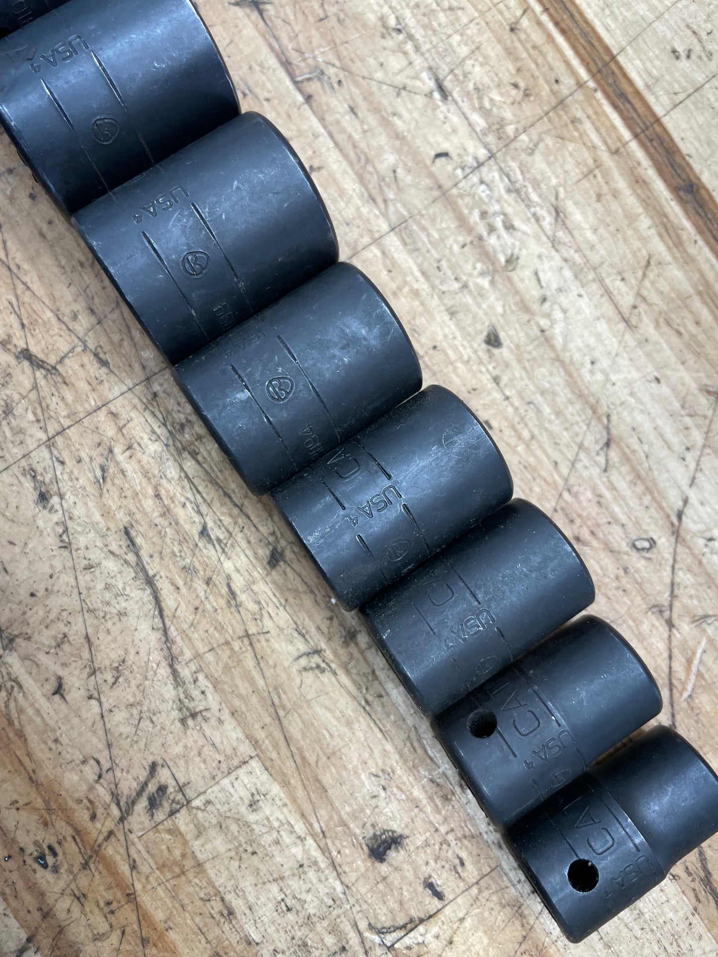 CAT by Snap On 1/2” SAE Impact Shallow Socket Set 11pc USA 1/2” to 1-1/8”