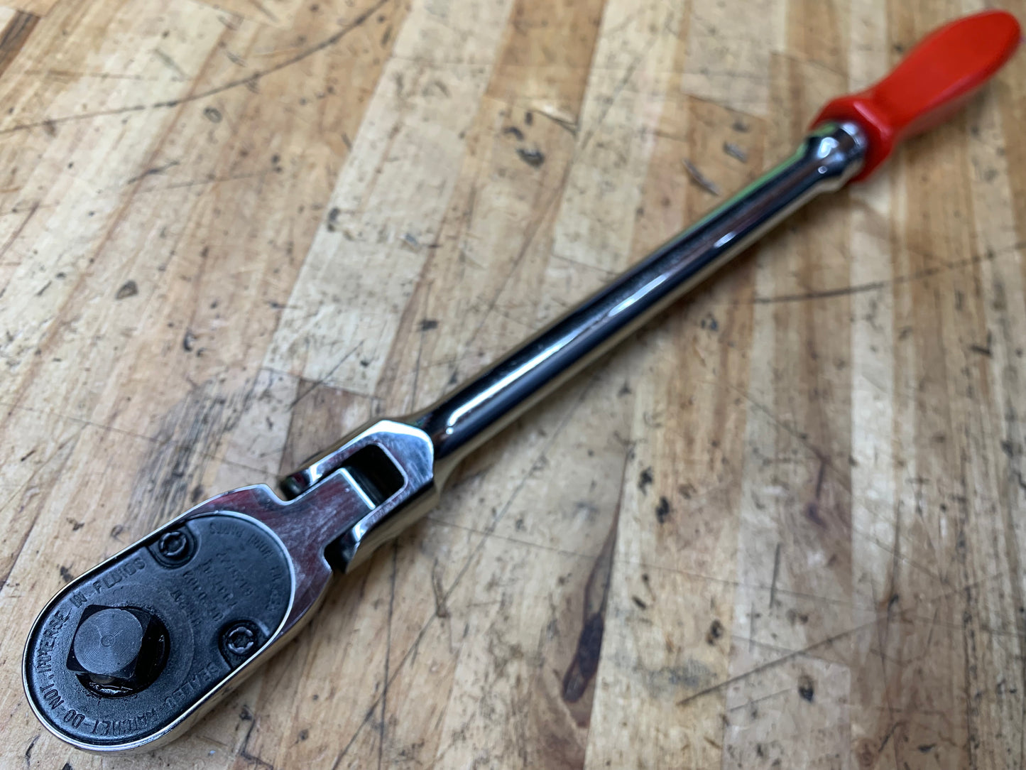 Snap On 3/8” Flex Head Ratchet Red Hard Handle FHLFD80A USA