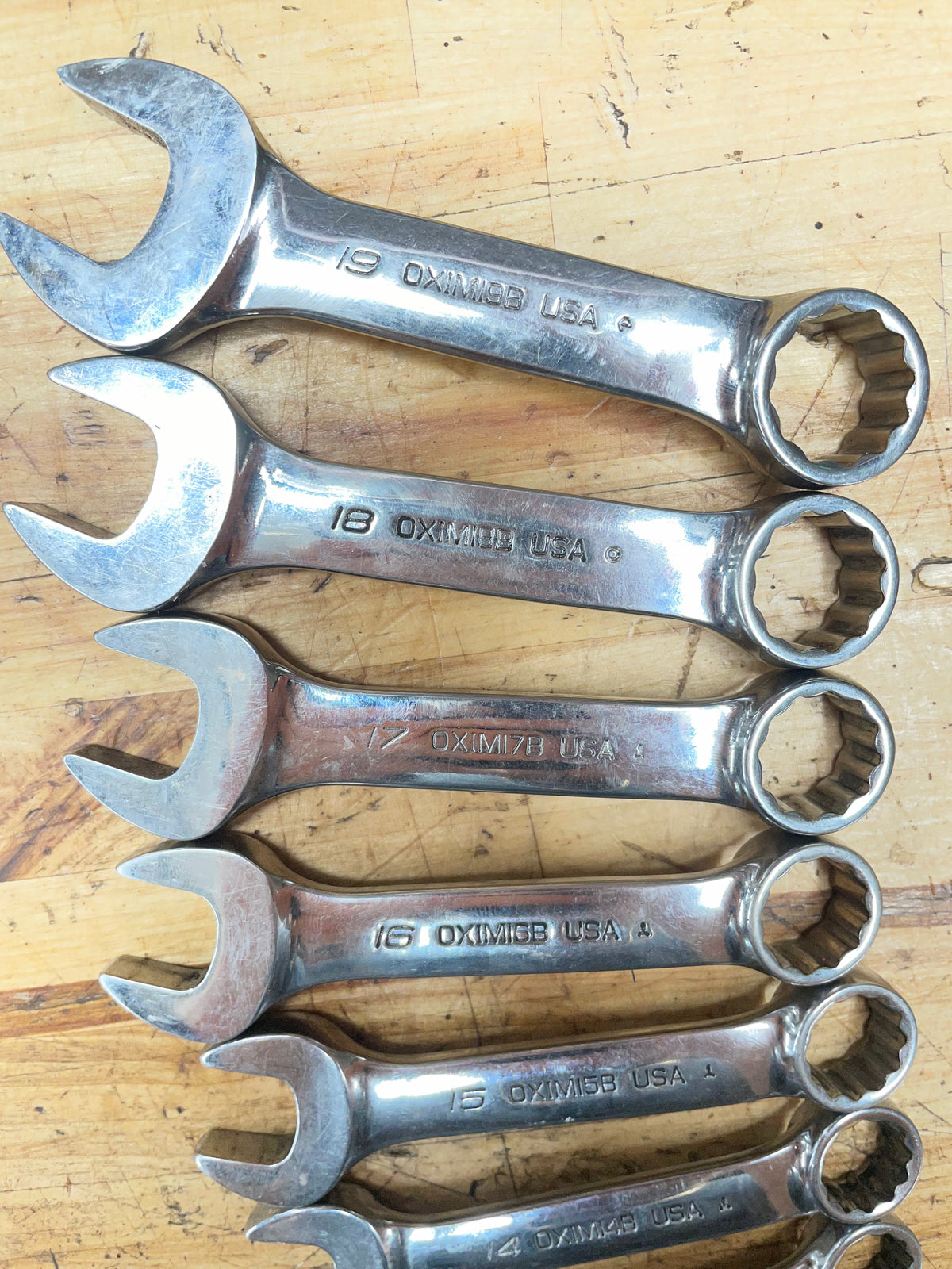 Snap On Metric Stubby Wrench Set 10-19mm 10pc USA OXIM710B