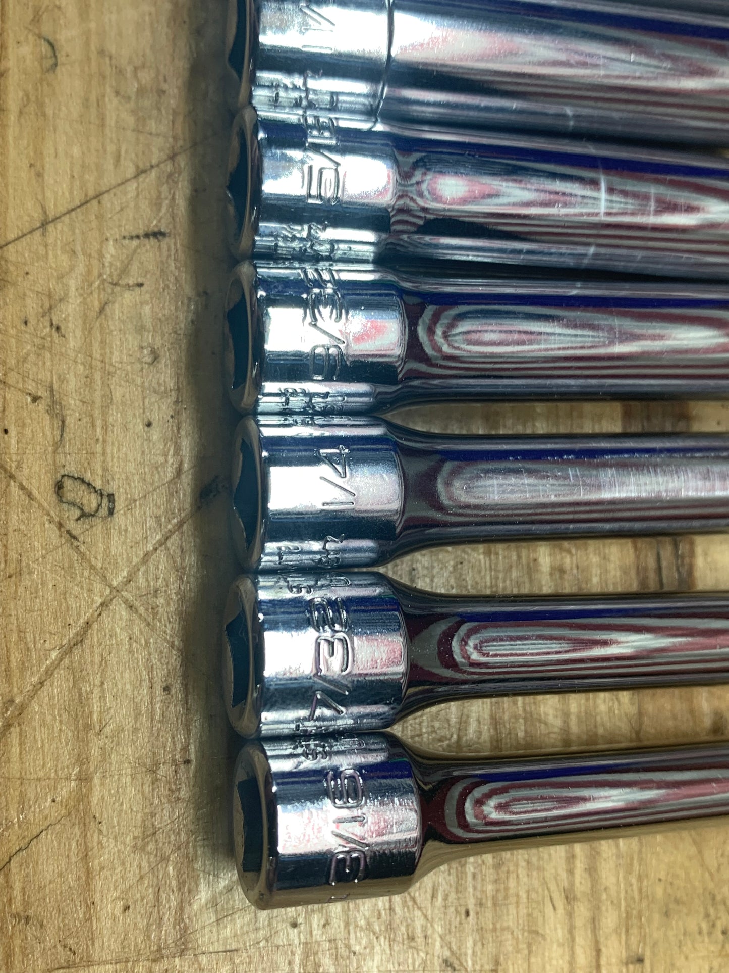 Snap On 1/4” SAE deep socket set 10pc.  110YTMSY