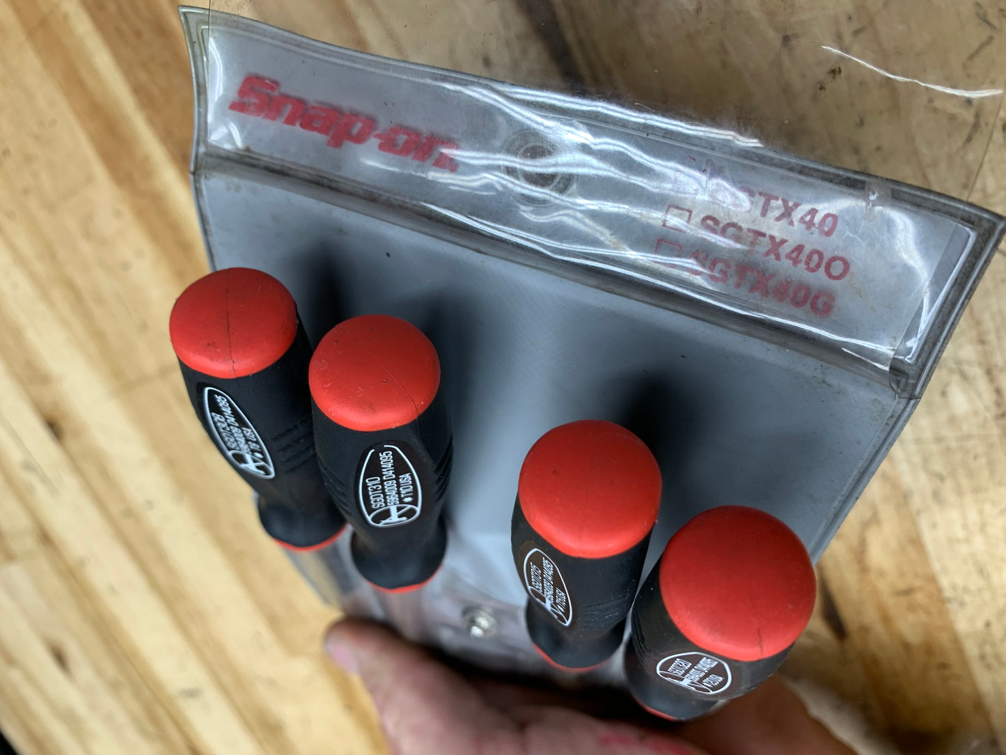 Snap On Mini Torx Screwdriver Pouch Set Vintage Soft Grip USA SGTX40B