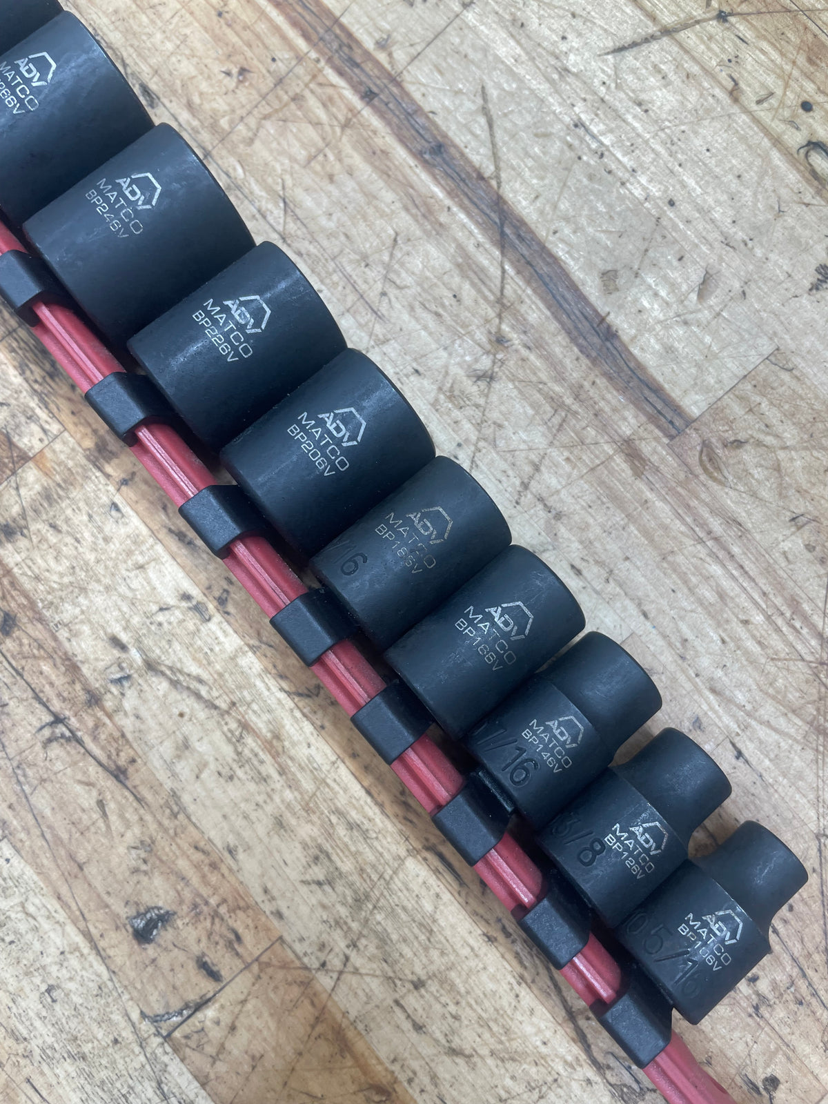Matco 3/8” SAE Impact Shallow Socket Set 5/16”-1” 12pc.
