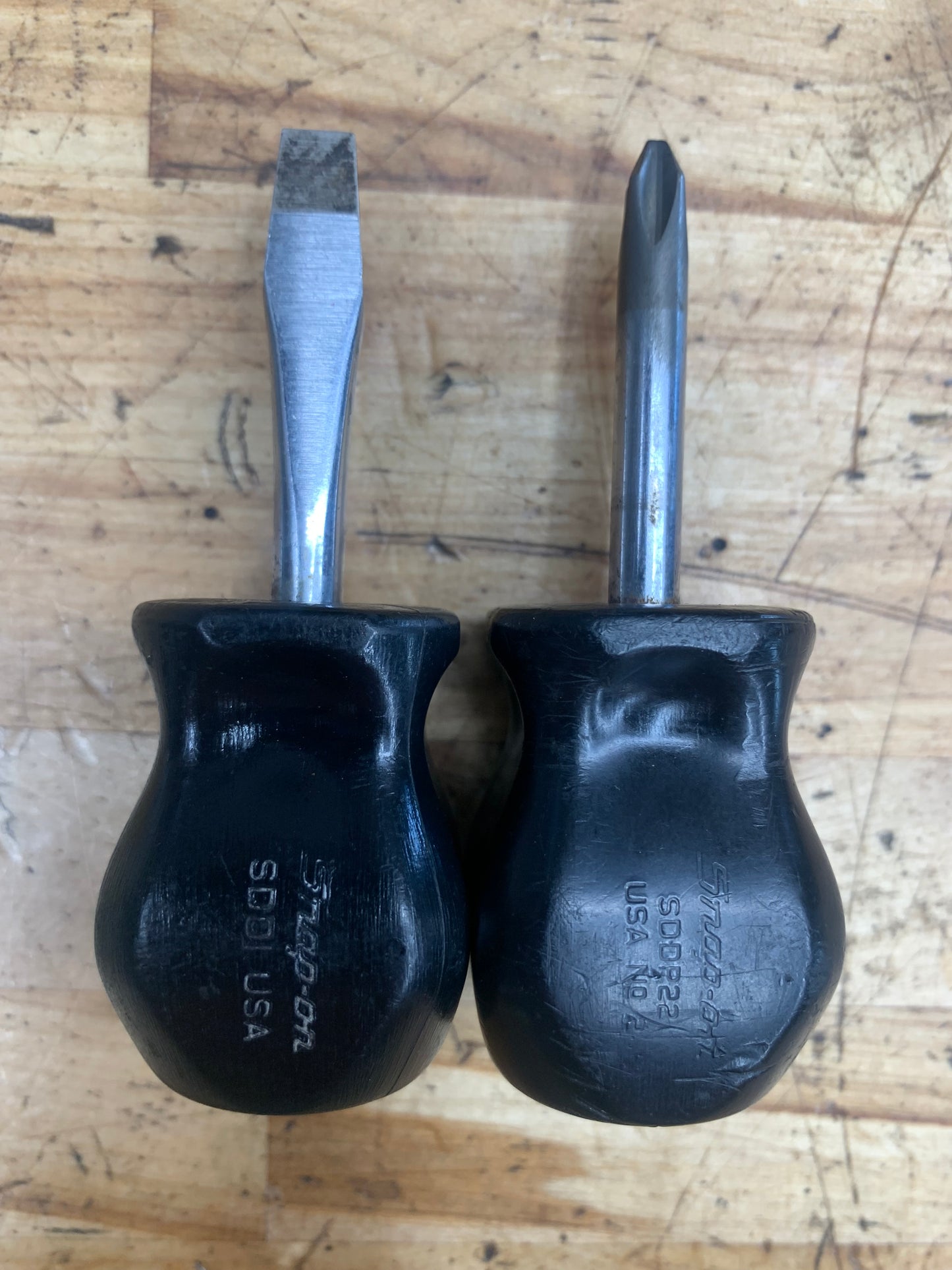 Snap On Stubby Screwdriver Set No.2 Phillips & Flathead Hard Handle USA